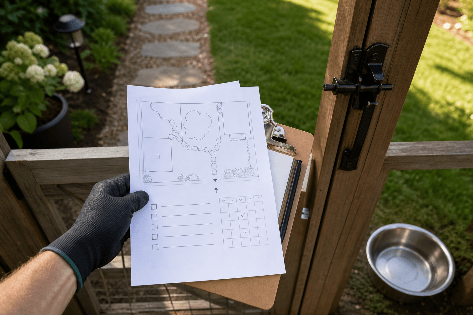 A yard access and service planning moment